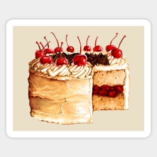 Vanilla Cherry Cake Sticker